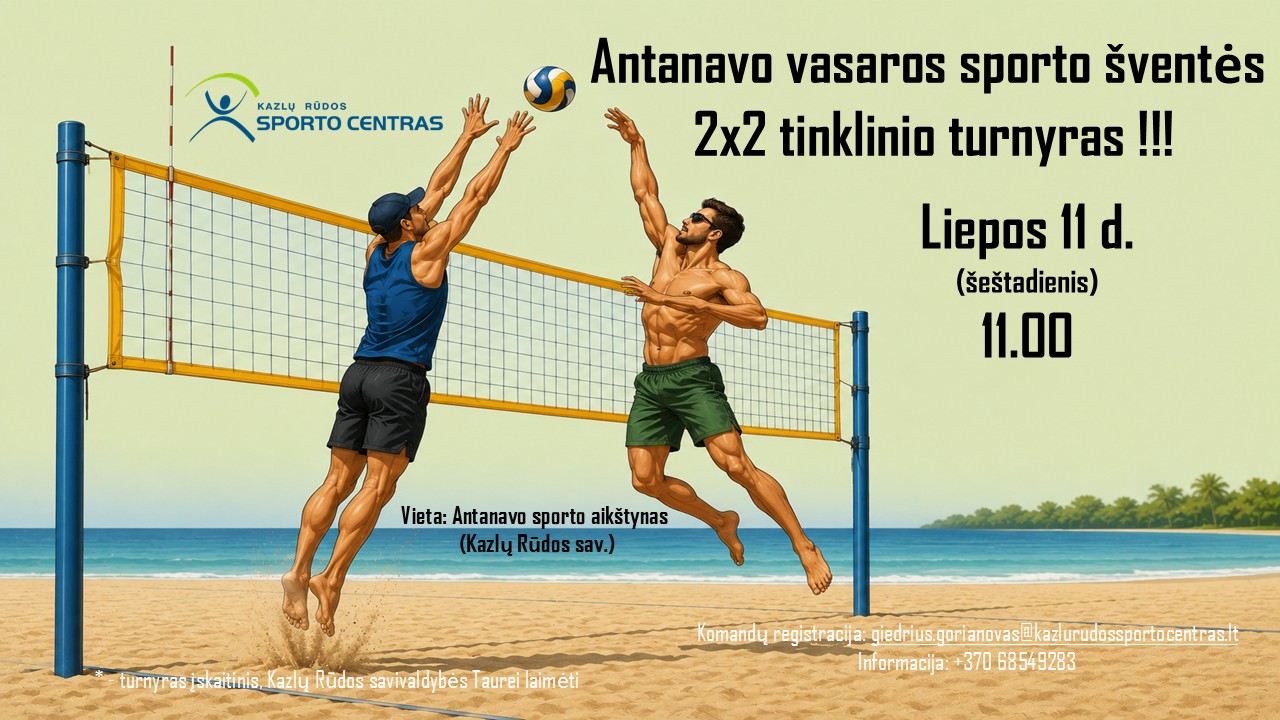 Antanavo vasaros sporto šventės 2x2 tinklinio turnyras